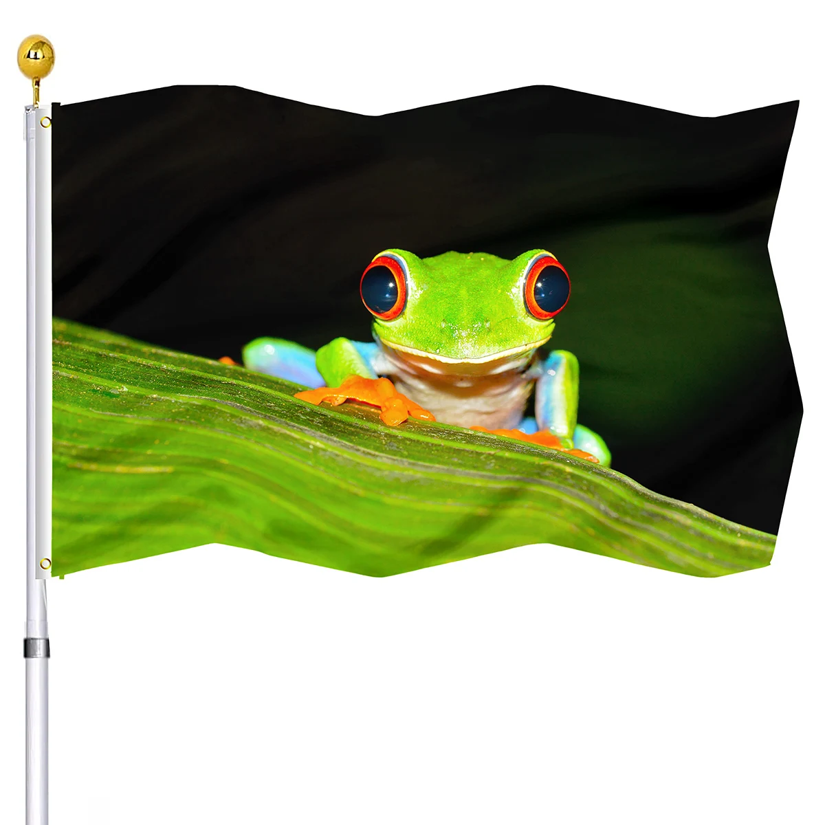 

Tree Frog Flag Double Stitched House Flags Animal Banner with Brass Grommets Home Indoor Yard Outdoor Decor for Women Men Gifts