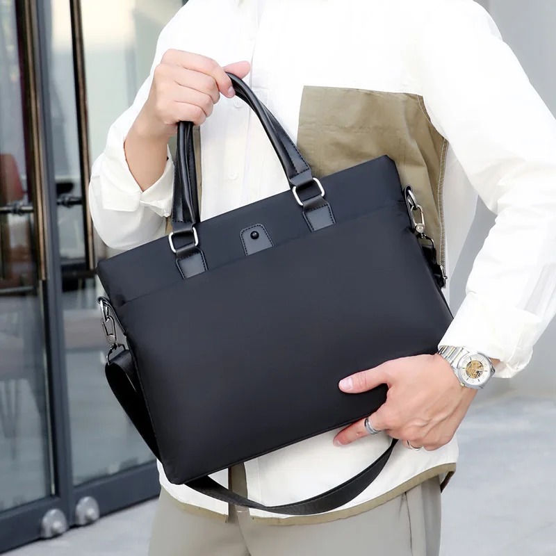 Fashion Men Briefcase High Quality Shoulder Bags Men 14 Inch Laptop Travel Crossbody Bags Male Waterproof Oxford Handbags