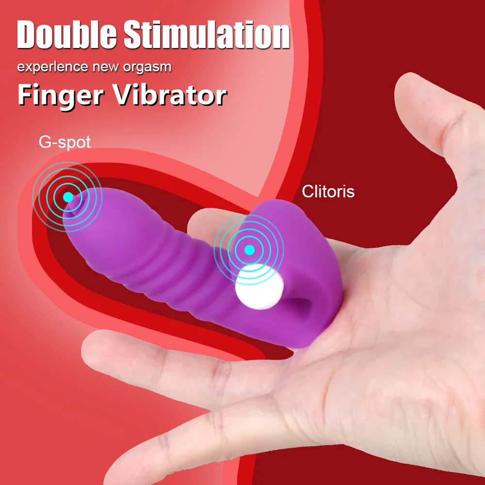 

Adult Finger Sleeve Vibrator for Women G Spot Clitoris Stimulation Sex Toy Tongue Licking Massager Couple Flirting Masturbator