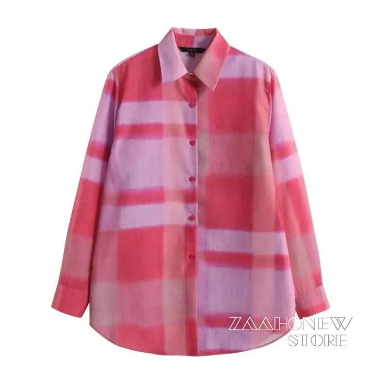 

ZAAHONEW 2022 Spring Autumn Woman Fashion Long Sleeve Lapel Hemp Shirt Tops Female Loose Sweet Simple Casual Blouses