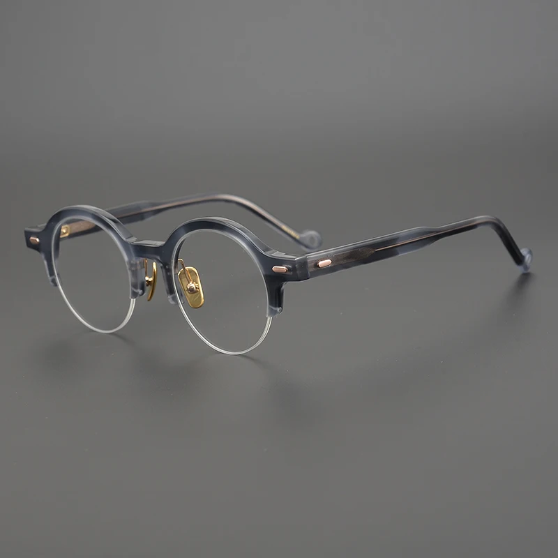 

Оправа для очков в стиле ретро для мужчин и женщин, круглые оптические аксессуары ручной работы, для чтения при близорукости