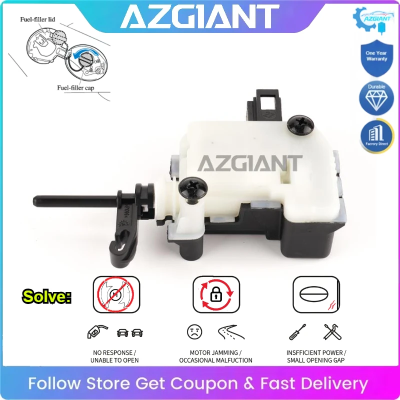 Фото Новый приводной мотор (актуатор) замка лючка бензобака AZGIANT 2-контактный для Mercedes-Benz E-Class W212 E550 E350, прямая замена, A2048205397 №1