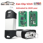 Бесплатный Автомобильный сканер V215 для Renault Can Clip, инструмент для Re-nualt OBD, автомобильный диагностический адаптер, подарки, диагностический сканер + Pin Extractor + Reprog