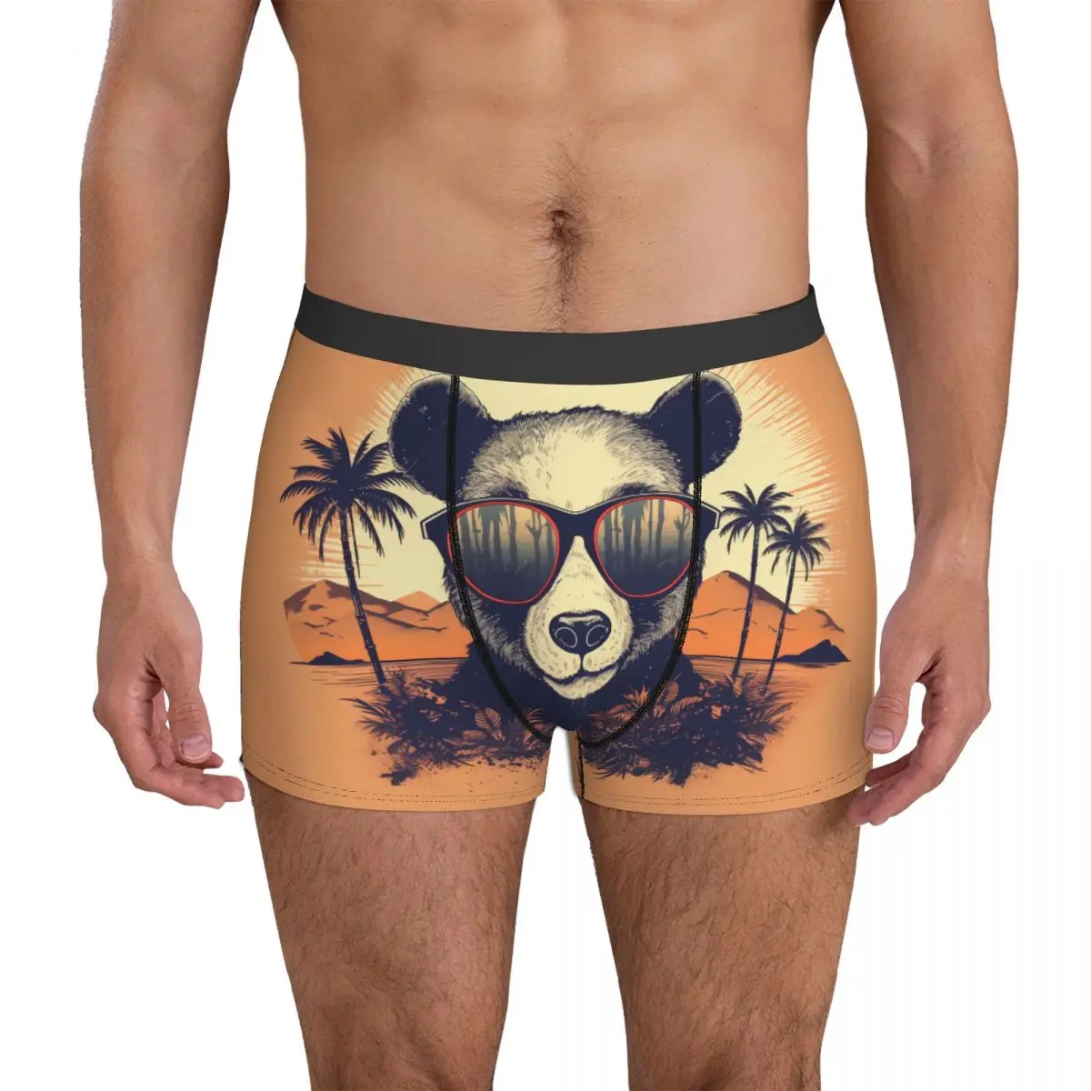 

Трусы-боксеры мужские в стиле ретро с принтом животных