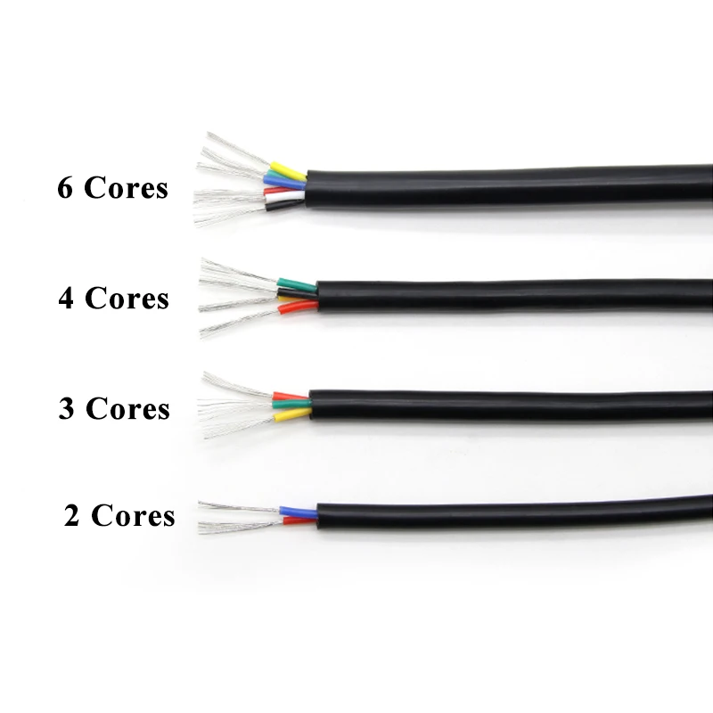1/3/5/10 м 2 3 4 6 ядер многожильный экранированный кабель из силиконовой резины