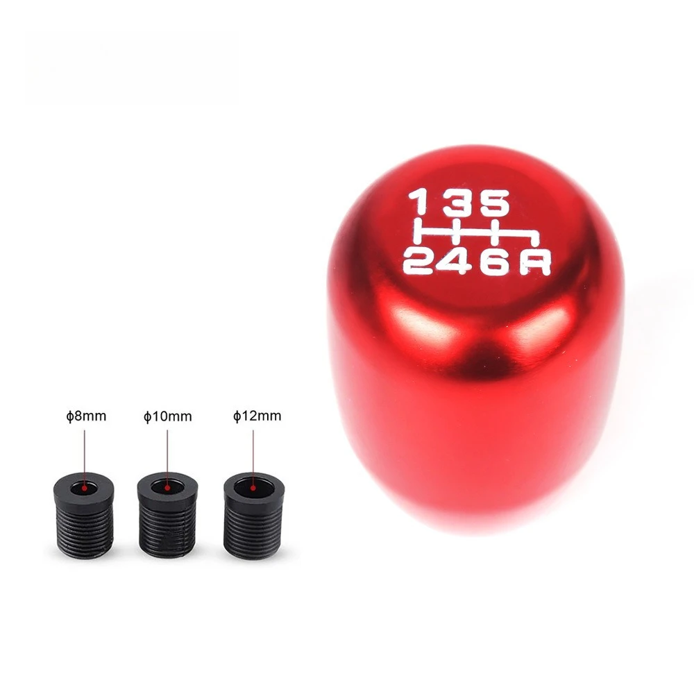 Универсальная ручка переключения передач из алюминиевого сплава с механической коробкой передач для 5 6-скоростных автомобилей, спортивная головка переключения передач, сменная металлическая стайлинг с ЧПУ