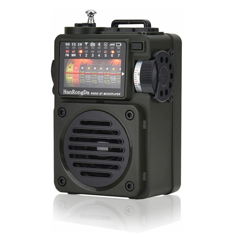 Портативное полнодиапазонное радио приемник MW/FM /SW/WB Bluetooth динамик музыкальный