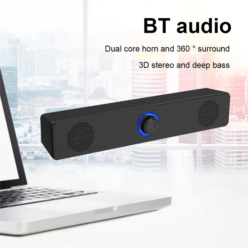 Звуковая панель с питанием от USB Bluetooth 5 0 динамик 4D объемного звучания стерео