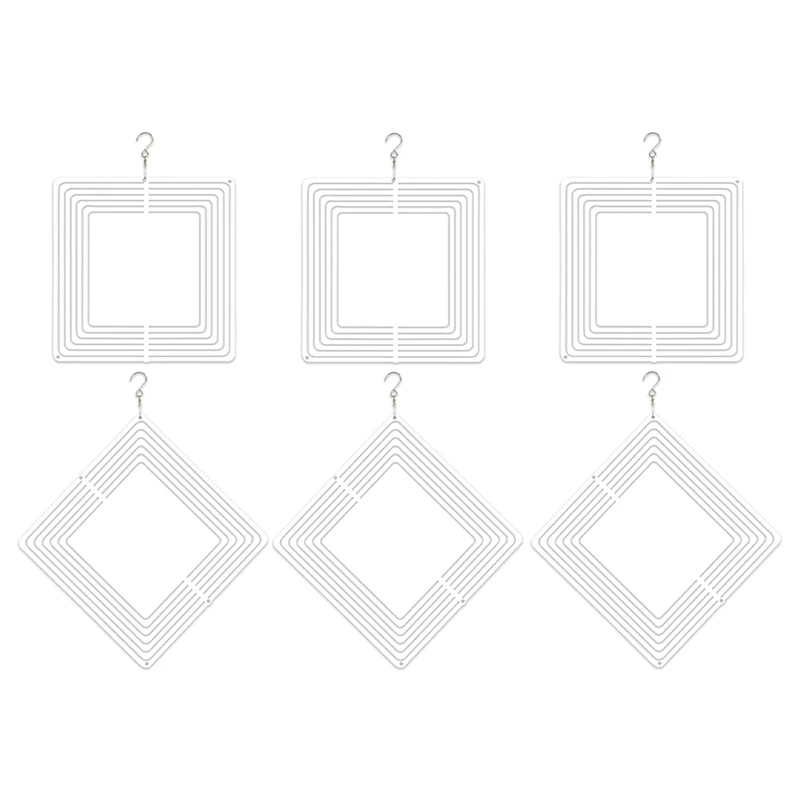 

6Pcs Sublimation Wind Spinner Blanks 10Inch White For Yard Garden Indoor Ornaments