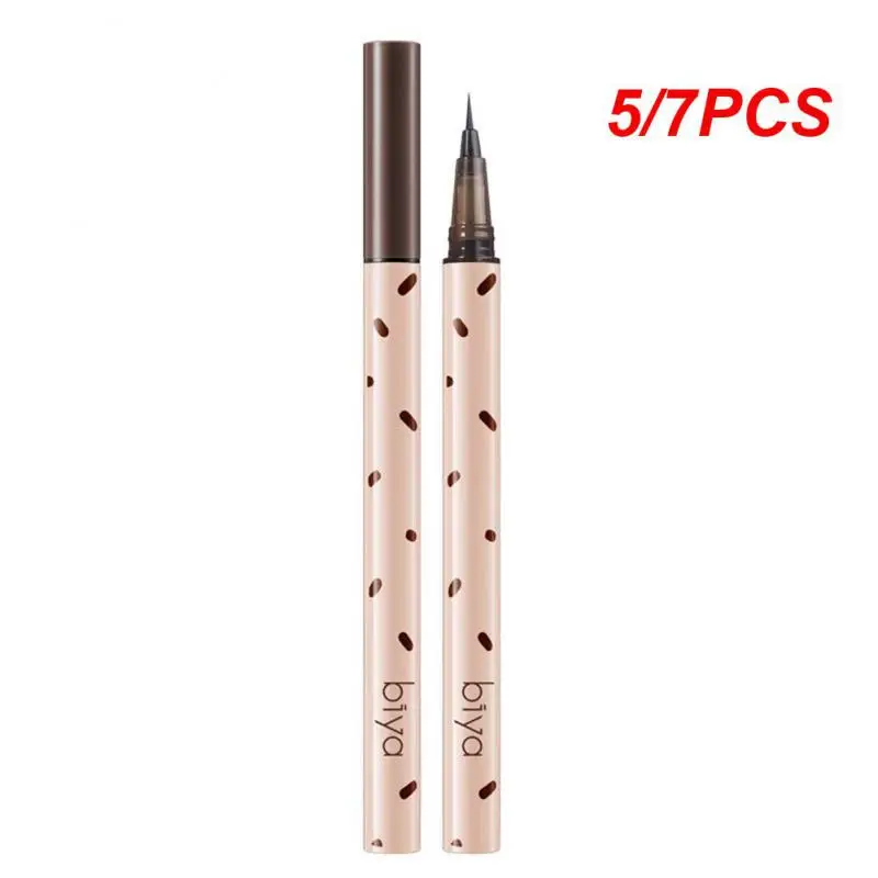 

5/7PCS Ultra-fine Liquid Lying Silkworm Eyelash Pen Matte Brown Gray Eyeliner Highlighter Pencil Smooth Lasting Eye Shadow Stick