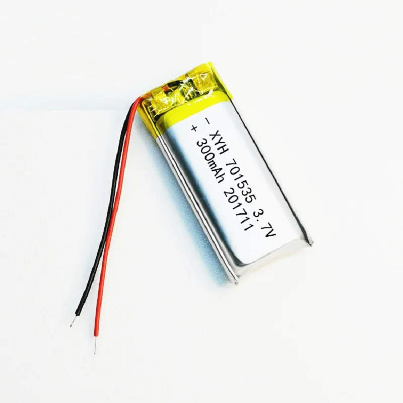 Batería recargable LiPo de polímero de litio para Mp3, GPS, auriculares, pieza electrónica móvil, 701535, 3,7 V, 300mAh