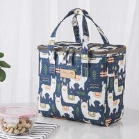 lunch box insulation bag large portable waterproof ice bag portable canvas lunch bag thickened cartoon lunch bag