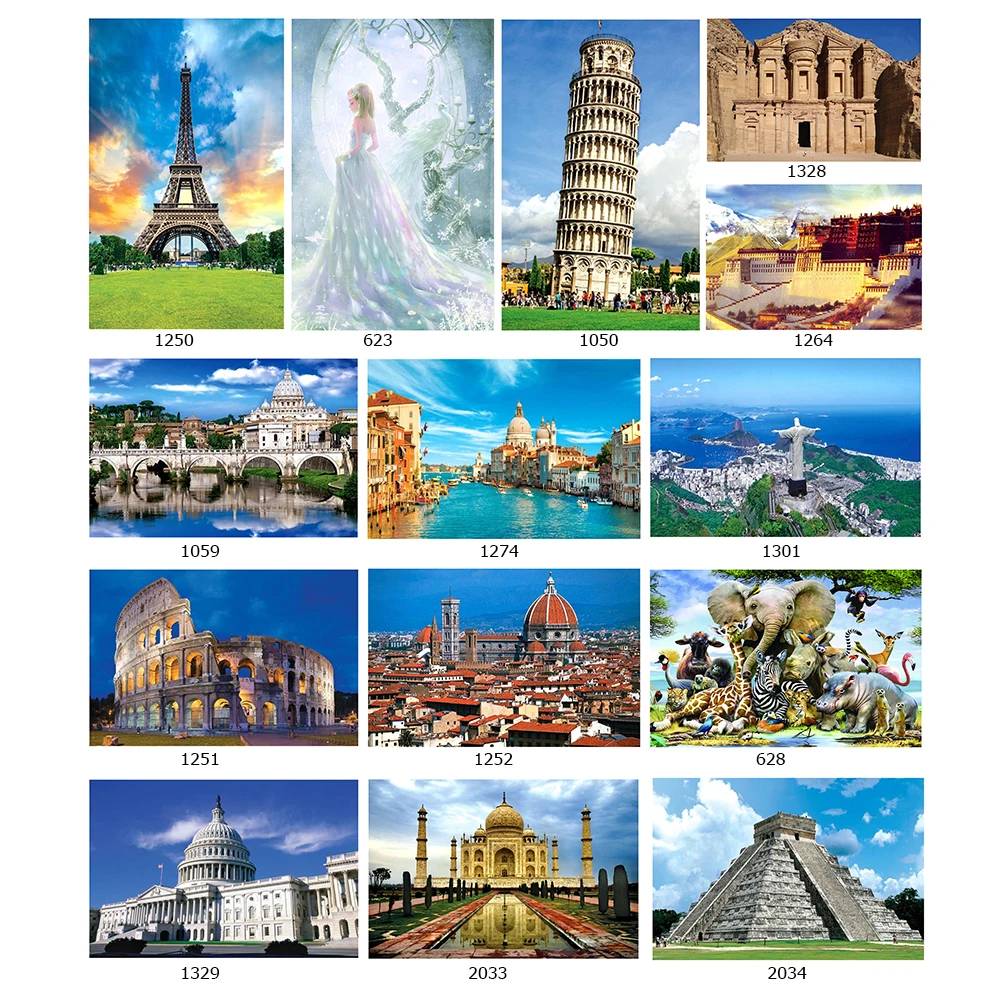 

1000pcs Mini Painting Puzzle Educational Toys for Adults Children Kids Games Toys Gifts Mini Jigsaw Landscape Puzzles