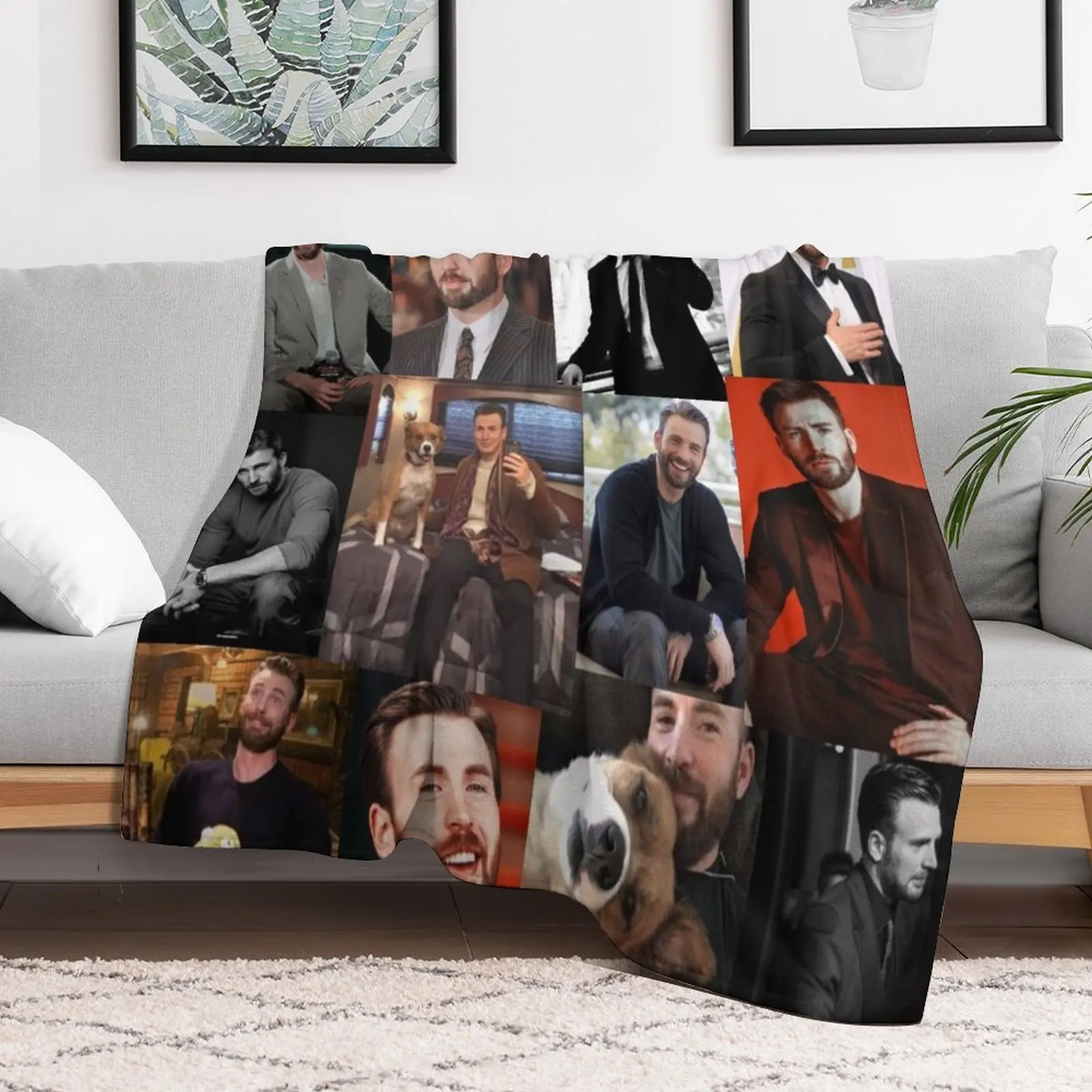 Chris Evans фото коллаж плед