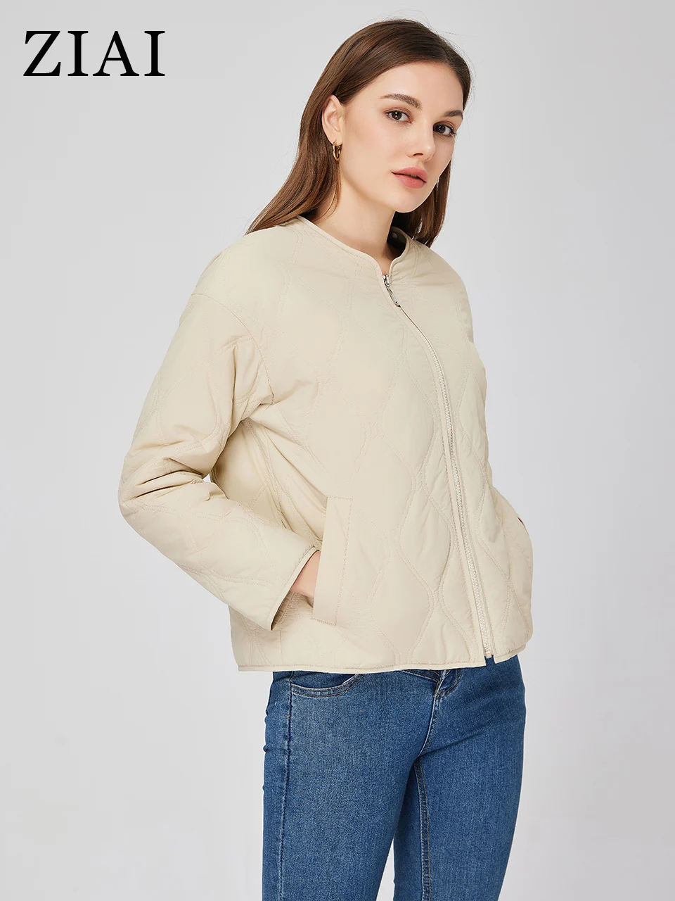 ZIAI Women's spring jacket 2023 New Classic Short Hooded removable parkas Casual Thin Cotton Fashion coat women ZM-20338