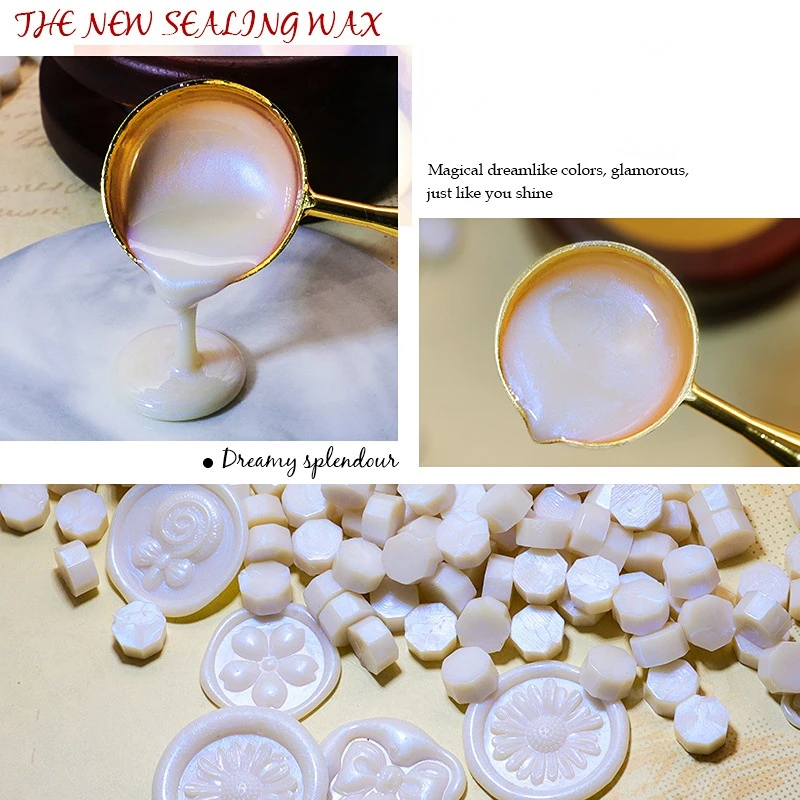 

500g Octagonal Lacquer Wax Particles Pearlescent Color Wax Material Craft DIY Envelope Gift Sealing Decoration