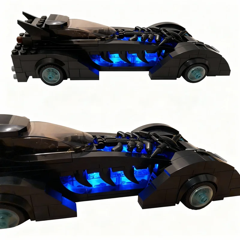 Фото 415 деталей MOC Бэтмобиль: Юбилейная модель «Вечные годы» — Супергерои, Темный рыцарь. Конструктор SciFi Pirate Voyage. Подарок. №4