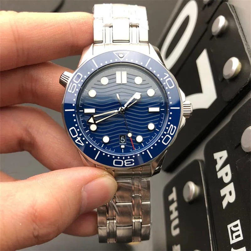 2022 Men Automatic Mechanical Watch Optional Waterproof Sapphire Gliding Clasp Steel Wristwatches Luminous Ceramic Scale Circle