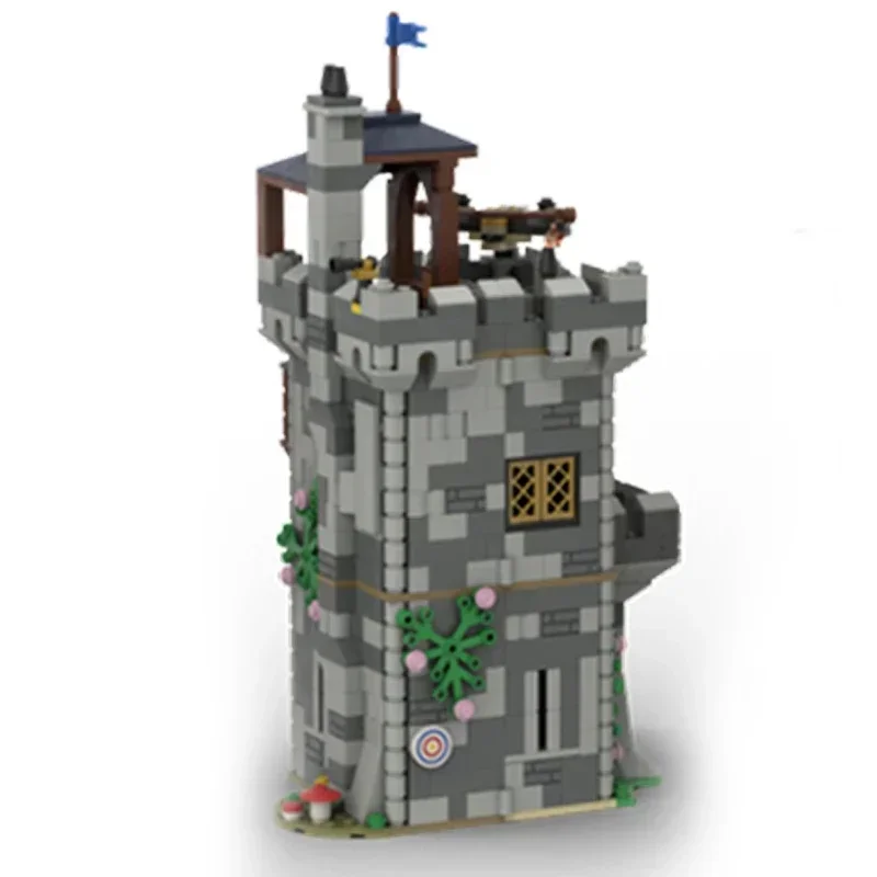Фото Технические Moc Bricks, модель крепости, альтернативная часовая башня, модульные строительные блоки, подарки, игрушки для детей, наборы «сделай сам», сборка №3