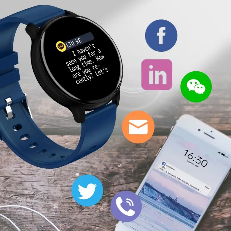 

Smart Watch Men Women Waterproof 1.28" Color Clock Heart Rate Sleep Monitoring Waterproof Fitness Smartwatch For iOS/Android