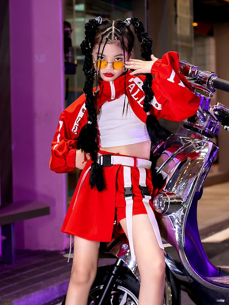 K-PoP Одежда Детский костюм для уличных танцев в стиле хип-хоп Tide Детская крутая