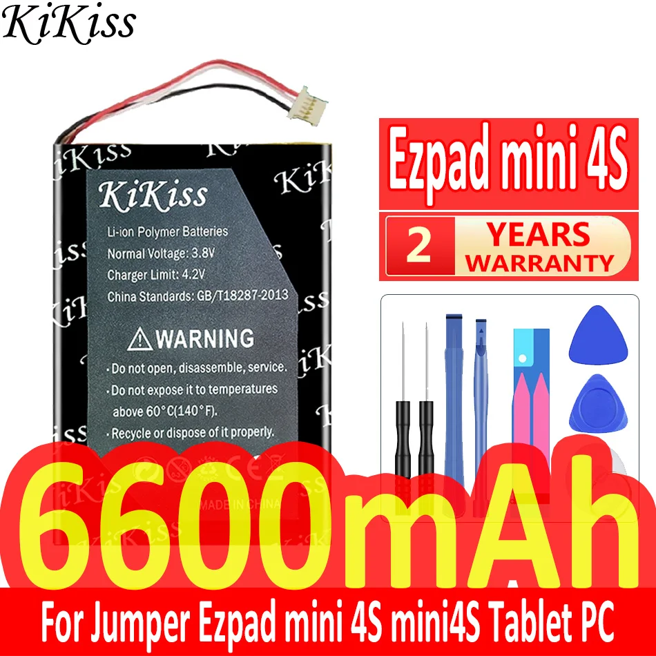 

6600mAh KiKiss Powerful Battery Ezpad mini 4S (5-wire plug) For Jumper Ezpad mini4S Tablet PC Batteries