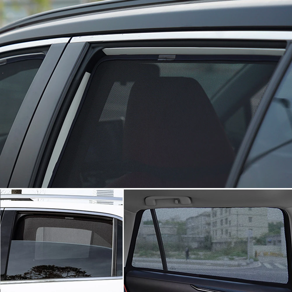 For Mercedes Benz C Class W204 2007-2014 Magnetic Car Sunshade Shield Front Windshield Curtain Rear Side Window Sun Shade Visor