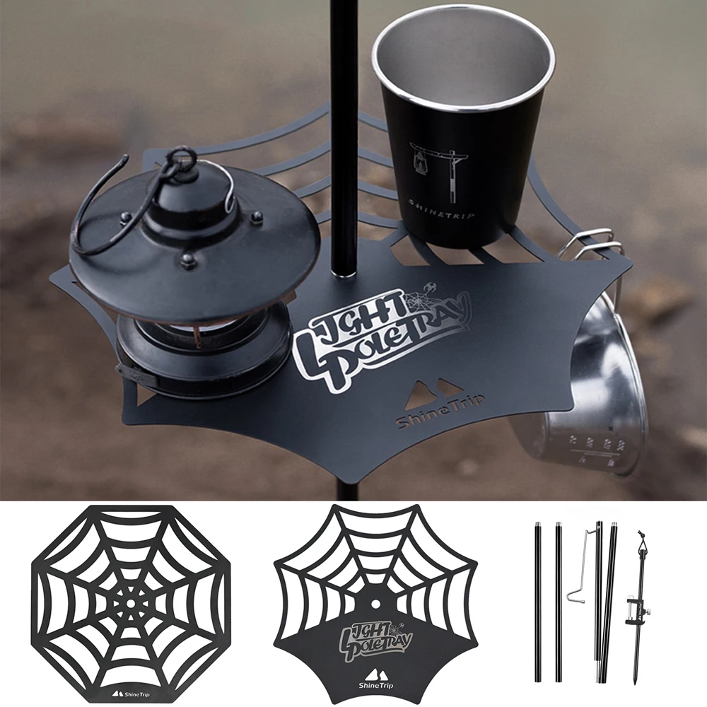 

Portable Aluminum Alloy Folding Tray Light Stand Removable Stainless Steel Light Pole Outdoor Camping Light Pole