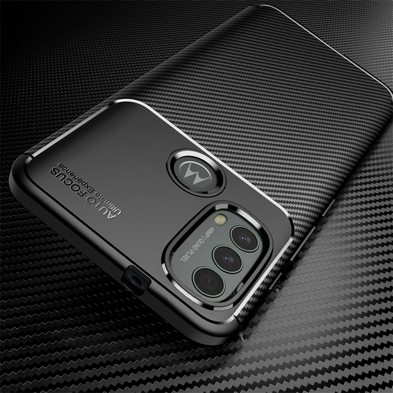 

For Motorola Moto E20 Case Bumper Silicon Carbon Fiber Back Case For Moto E20 Cover For Moto E20 E30 E40 G31 G41 G51 G71 G200 5G