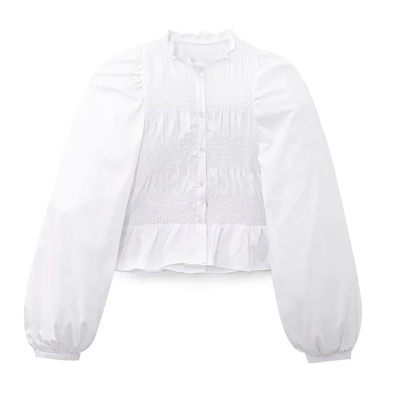 

Женская Весенняя Модная белая рубашка 2023, блузка из эластичного поплина, винтажные женские рубашки на пуговицах с длинным рукавом, блузы, шикарные топы 3098