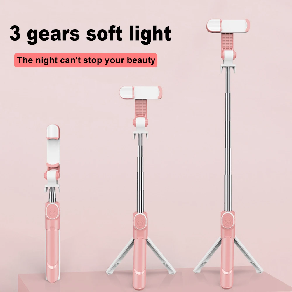 

XT13 Bluetooth Remote control selfie stick tripod with fill light mobile phone bracket tripod handheld gimbal for Xiaomi iphone