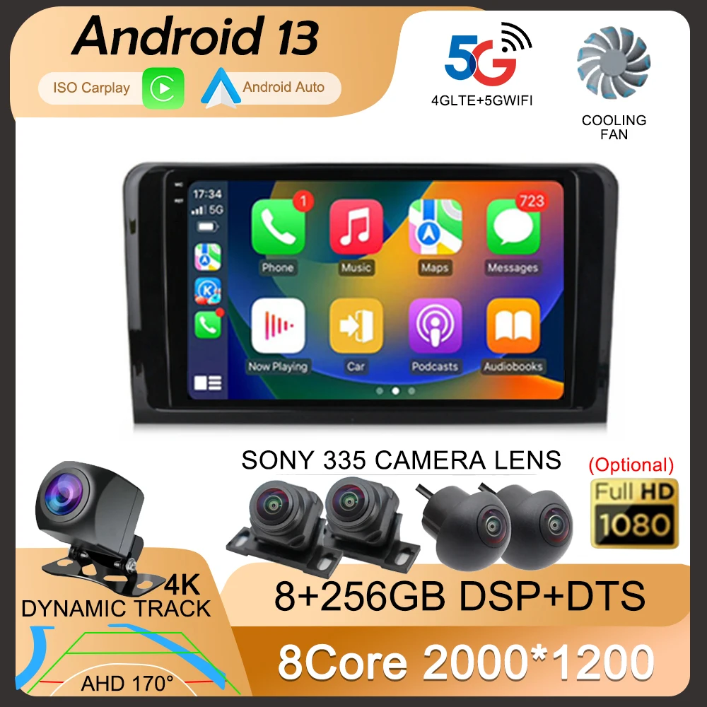 Автомобильная стереосистема Android 13 для Mercedes Benz W164 ML GL 2005-2012 GPS-навигация