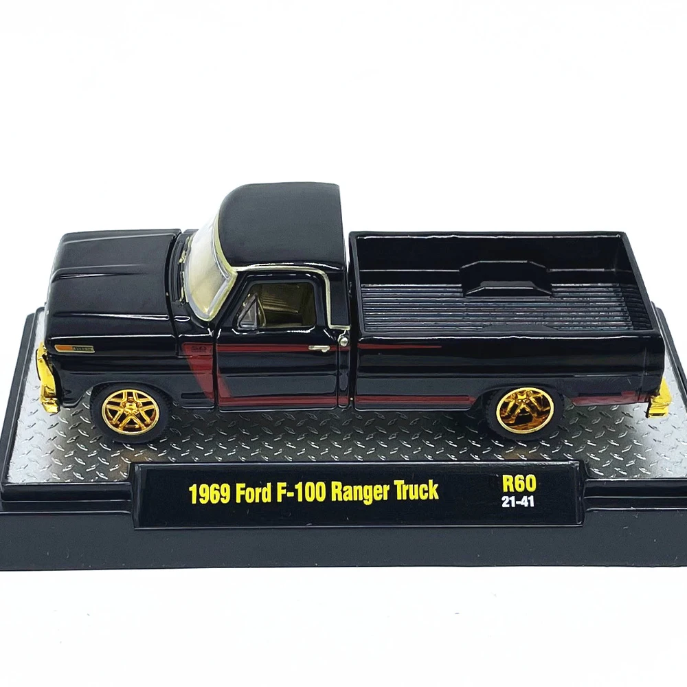 Модель M2 1:64 1969 Ford F-100Range Truck имитация модели грузовика из сплава дисплей коллекции