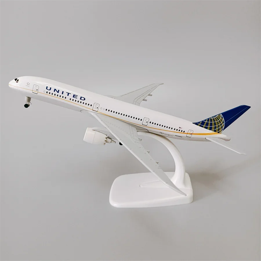 

20CM Alloy Metal American USA Air UNITED Airlines B787 Boeing 787 Airplane Model Airways Diecast Plane Model w Wheels Aircraft