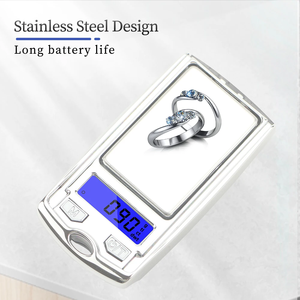 

Portable Mini Digital Pocket Scales 200g/100g 0.01g LCD Electronic Jewellery Scales For Gold Silver Diamonds