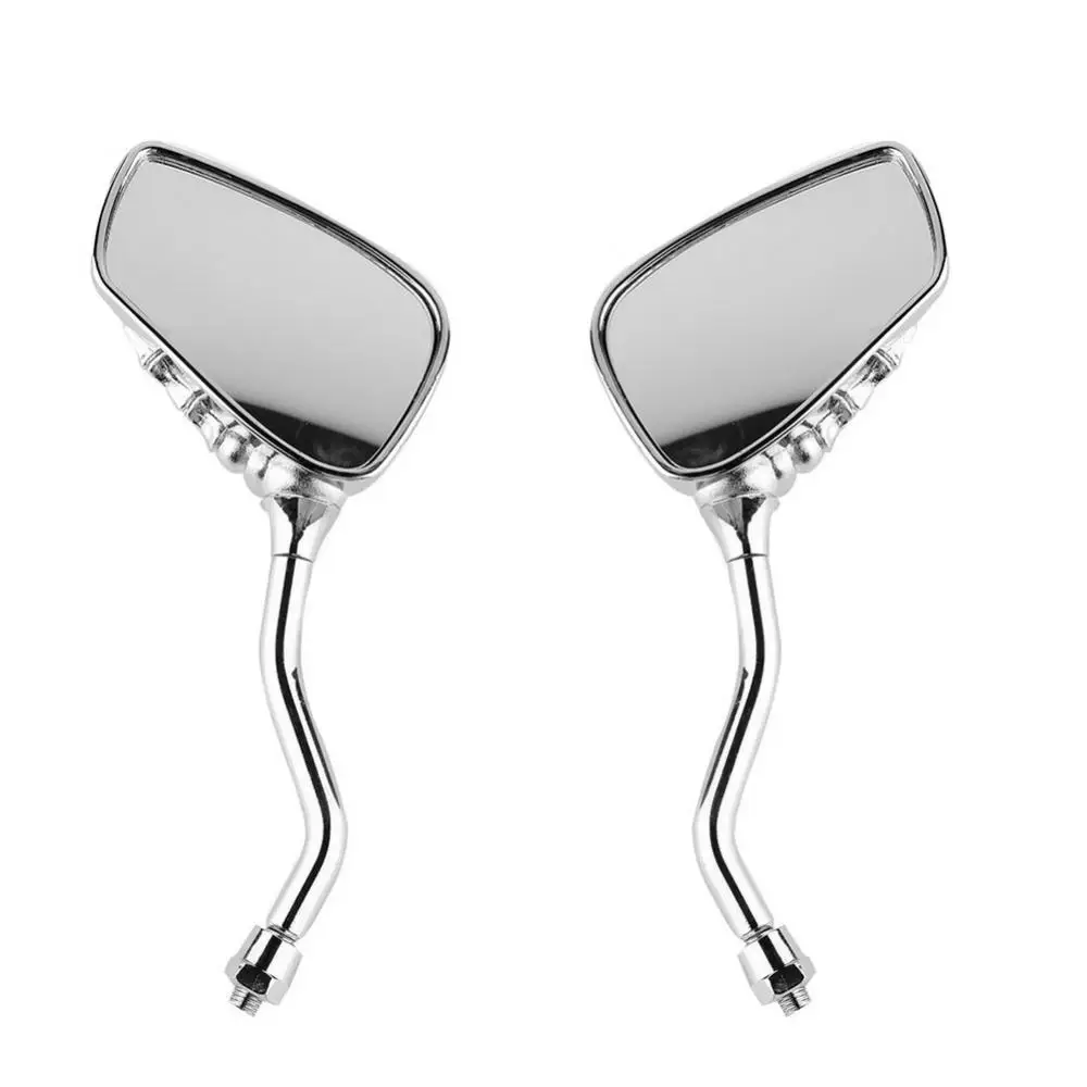 

Rear View Mirrors Universal 1 Pair Left Right Motorcycle Chrome Skull Hands Side