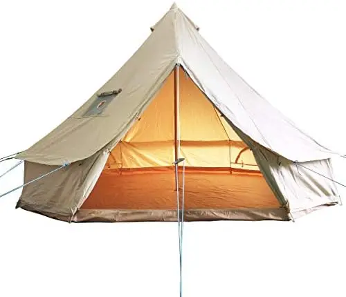 

Tent 100% Cotton Canvas Waterproof Large Tents for Family Camping 4 Season Waterproof Outdoors Yurt Bell Tent Glamping\u2026
