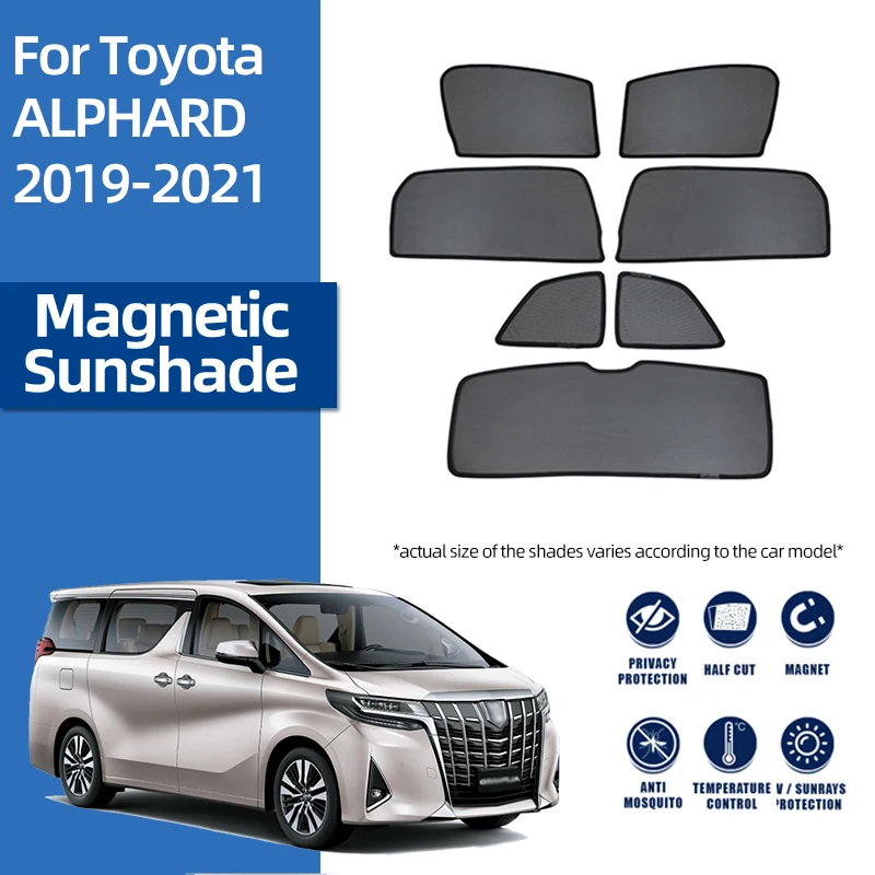 

For Toyota ALPHARD 2019-2021 Front Windshield Car Sunshade Rear Side Window Blind Sun Shade Magnetic Visor Mesh Curtain Cover