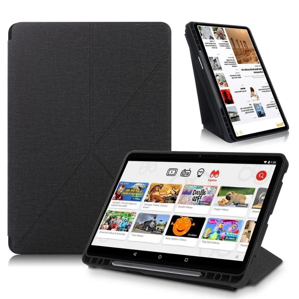 

With Pencil Holder Case For Samsung Galaxy Tab S7 Plus Smart Stand let Cover FE