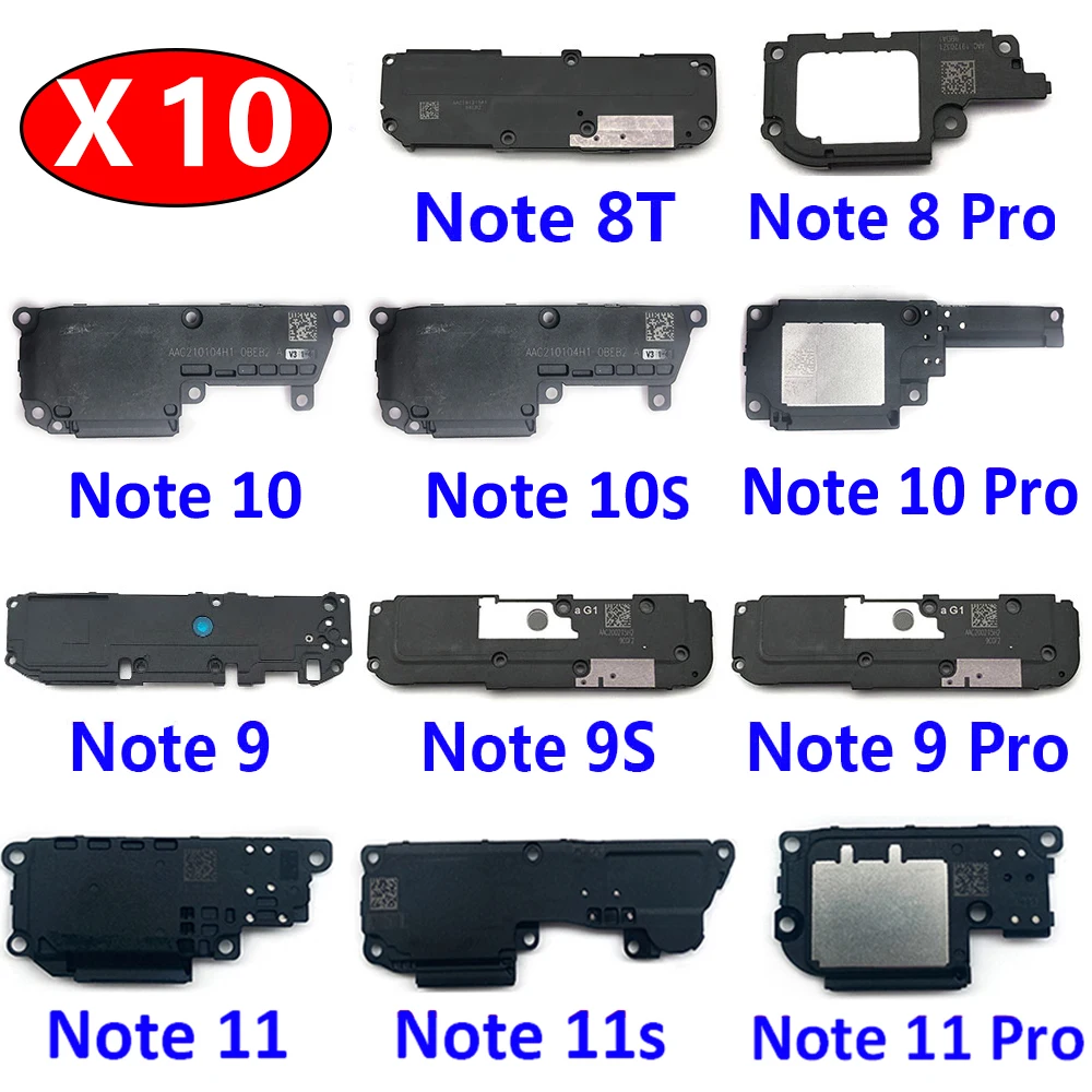 

10Pcs/Lot, Original Loud Speaker Ringer For Xiaomi Redmi Note 7 8 8T 9 9s 10 10s 11 11s Pro 4G 5G Ringer Buzzer Flex Cable