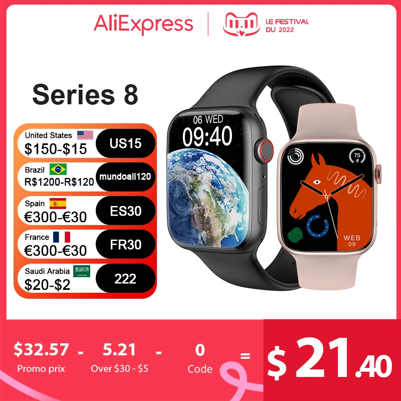 

Смарт-часы IWO PRO 2022 Series 8, 2,13 дюйма, 428*518, экран 60 Гц, NFC, Беспроводная зарядка