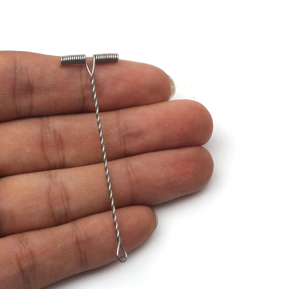 

100Pcs Balance Hook Arms Trace Wire Leader Arm Connectors Swivel Fishing Rigging 6/8/10/12/15cm Fishing Accessories Pesca