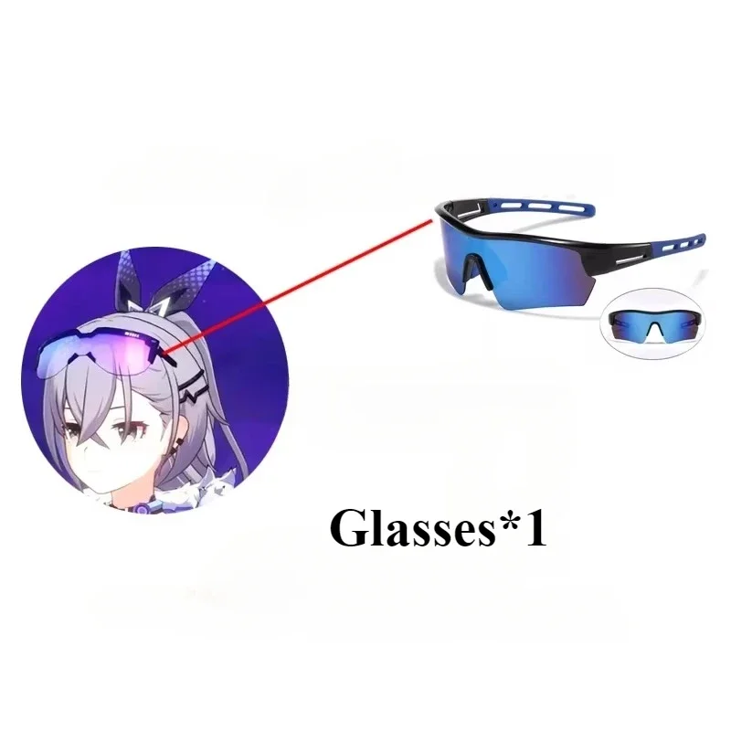 Honkai Star Rail Silver Wolf Косплей Парик Очки Серьги Заколка Для Волос Серебристый