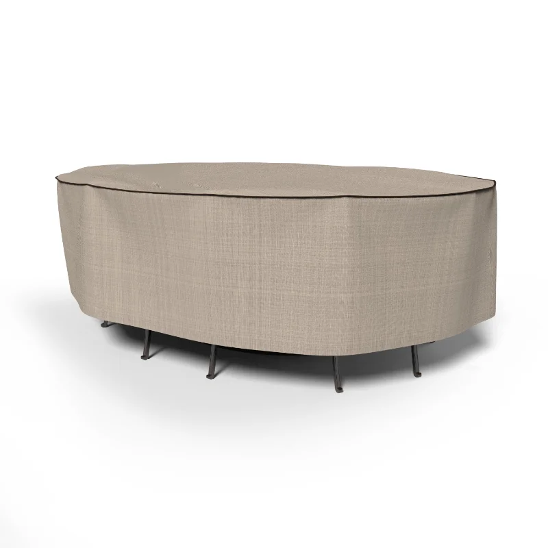 

Beige Patio Oval Table/Chairs Cover, English Garden