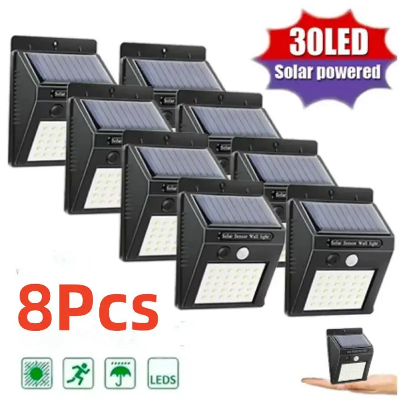 Светодиодный солнечный свет 30 светодиодов беспроводной датчик движения
