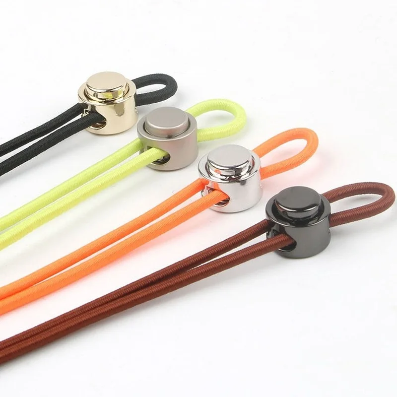 

5 шт./упак., двойное отверстие, Весенняя фотовспышка, Стопорная веревка, эластичная Регулируемая кнопка, брюки, ремень, веревка, пряжка, аксес...