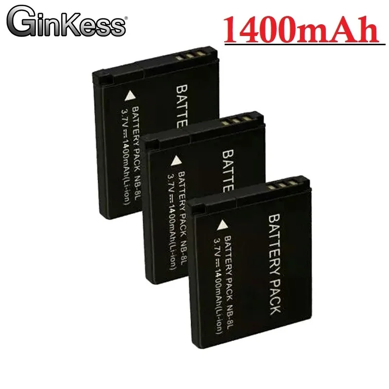 

Улучшенная литий-ионная батарея на 1400 мА · ч NB-8L NB8L 8L для Canon PowerShot A3300 A3200 A3100 A3000 A2200 A1200 IS Аккумулятор для камеры nb 8l