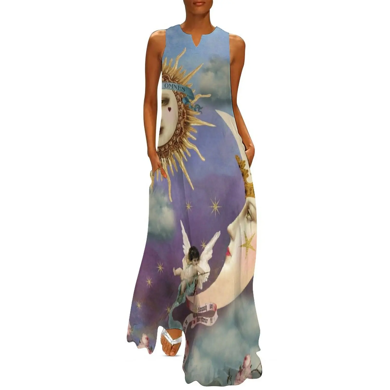 Солнце и Луна - Небесный Ангел Таро Длинное платье платья Платье для выпускного