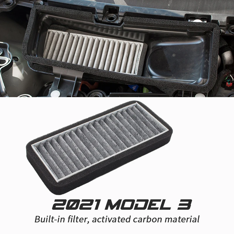 

Car Intake Air Filter Cover For Tesla Model 3 2021-2023 Melt Blown Fabric Inlet Cover Flow Vent Trim Dust Prevention Accessories