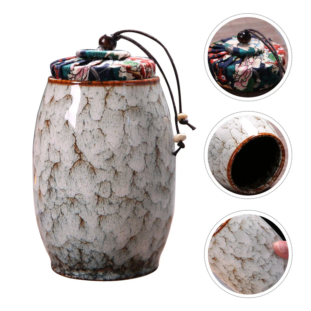 

Tea Jar Storage Ceramic Loose Canister Containertin Porcelain Condiment Kitchen Pot Canisters Tinssugar Caddy Coffee Flour Candy
